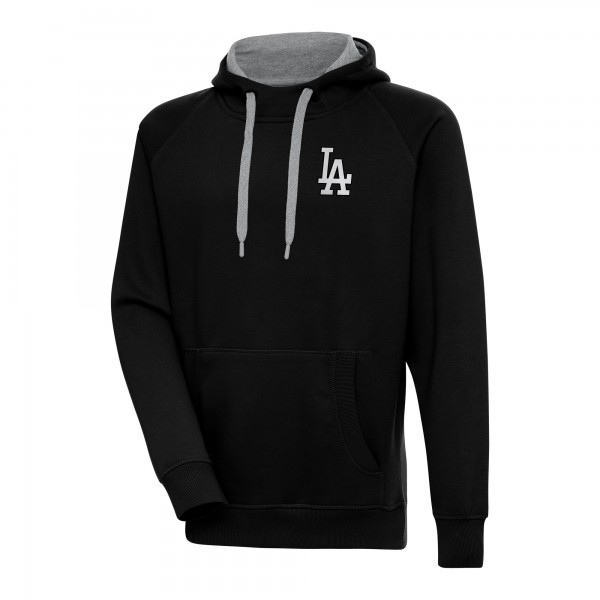 Los Angeles Dodgers Antigua Black Metallic Victory Pullover Hoodie