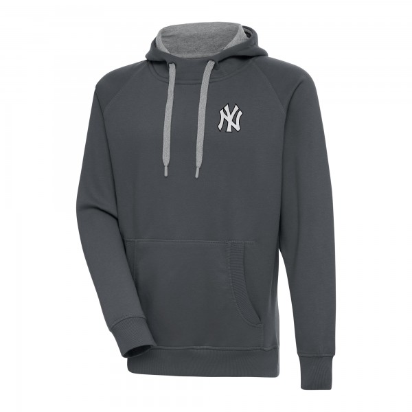 Толстовка New York Yankees Antigua Charcoal Metallic Victory