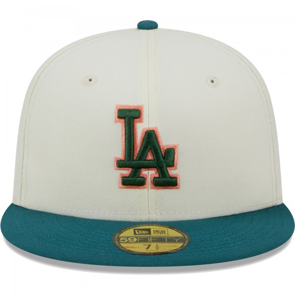 Бейсболка Los Angeles Dodgers New Era Chrome Evergreen 59FIFTY - Cream