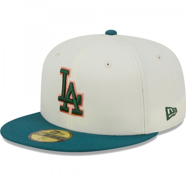 Бейсболка Los Angeles Dodgers New Era Chrome Evergreen 59FIFTY - Cream