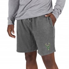 Milwaukee Bucks Concepts Sport Trackside Jam Shorts - Charcoal