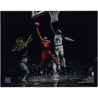 Donovan Mitchell Cleveland Cavaliers Fanatics Authentic Autographed 11 x 14 Spotlight Layup Versus Boston Celtics Photograph