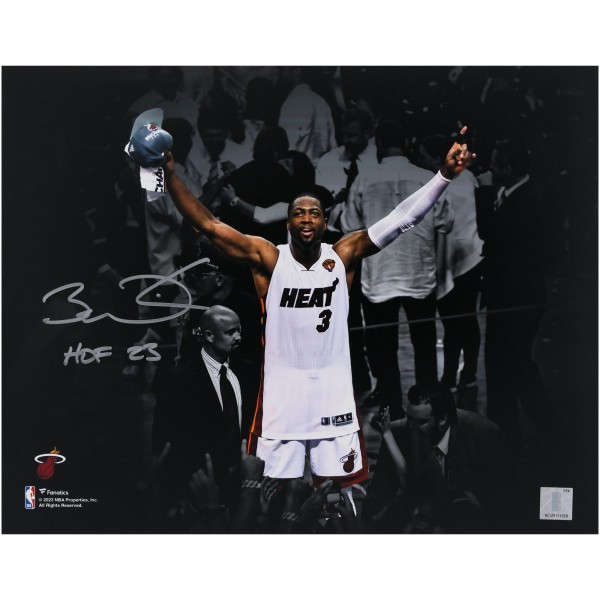 Autographed Miami Heat Miami Heat Fanatics Authentic 11 x 14 Photograph with HOF 23 Inscription