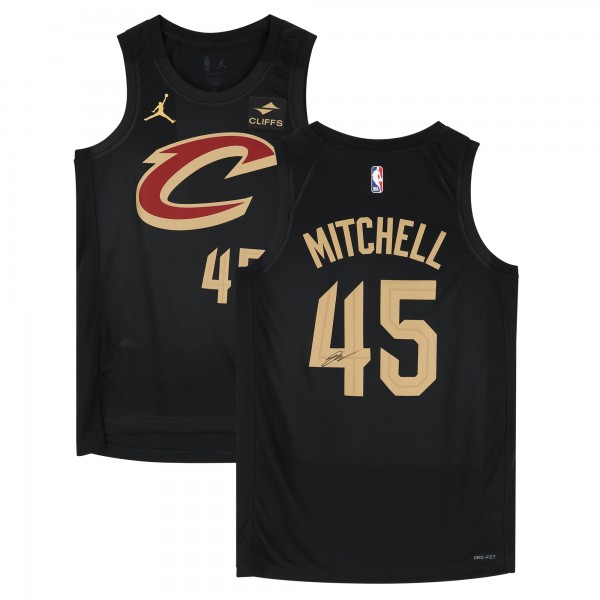 Donovan Mitchell Cleveland Cavaliers Fanatics Authentic Autographed Black Jordan Brand 2022-2023 Statement Swingman Jersey