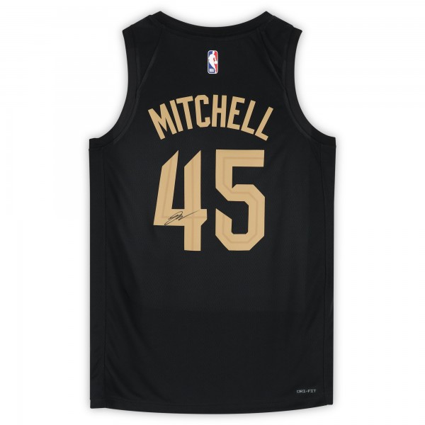 Donovan Mitchell Cleveland Cavaliers Fanatics Authentic Autographed Black Jordan Brand 2022-2023 Statement Swingman Jersey