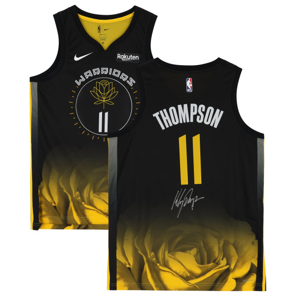 Джерси с автографом Klay Thompson Golden State Warriors Fanatics Authentic Black Nike 2022-2023 City Edition Swingman
