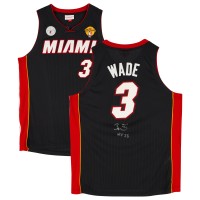 Игровая джерси Autographed Miami Heat Miami Heat Fanatics Authentic Black Mitchell & Ness 2012-13 Authentic with Patches with HOF 23 Inscription