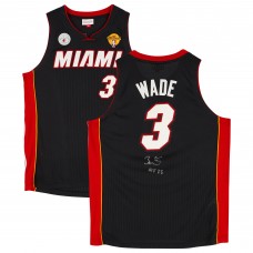 Игровая джерси Autographed Miami Heat Miami Heat Fanatics Authentic Black Mitchell & Ness 2012-13 Authentic with Patches with HOF 23 Inscription