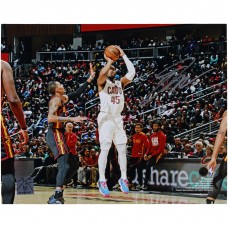Donovan Mitchell Cleveland Cavaliers Fanatics Authentic Autographed 8 x 10 Shooting in White Photograph
