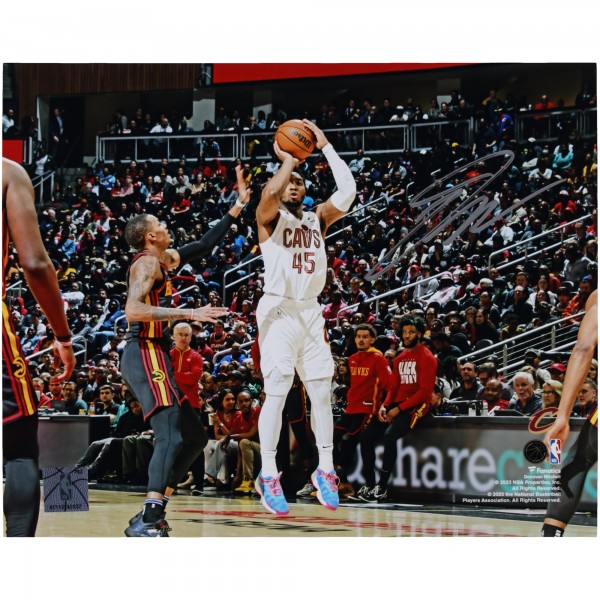 Donovan Mitchell Cleveland Cavaliers Fanatics Authentic Autographed 8 x 10 Shooting in White Photograph