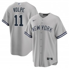 Игровая джерси New York Yankees Anthony Volpe Nike Gray Road Replica