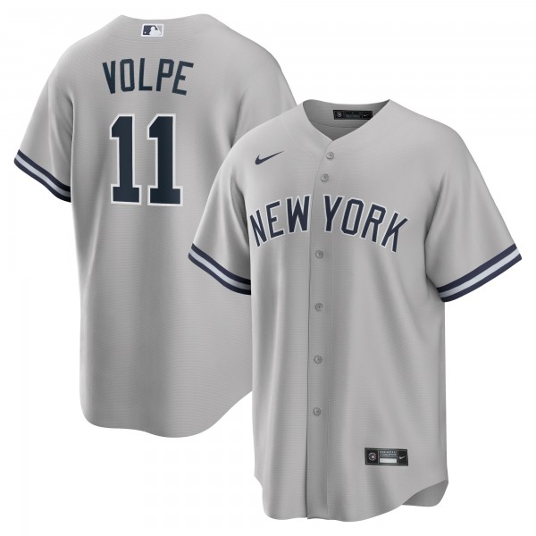 Игровая джерси New York Yankees Anthony Volpe Nike Gray Road Replica