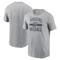Los Angeles Dodgers Nike Heather Gray City Connect Arched Team Phrase T-Shirt