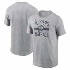 Los Angeles Dodgers Nike Heather Gray City Connect Arched Team Phrase T-Shirt
