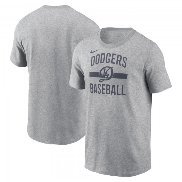 Los Angeles Dodgers Nike Heather Gray City Connect Arched Team Phrase T-Shirt