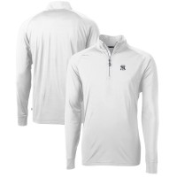 Кофта на короткой молнии New York Yankees Cutter & Buck Adapt Eco Knit Stretch Recycled - White