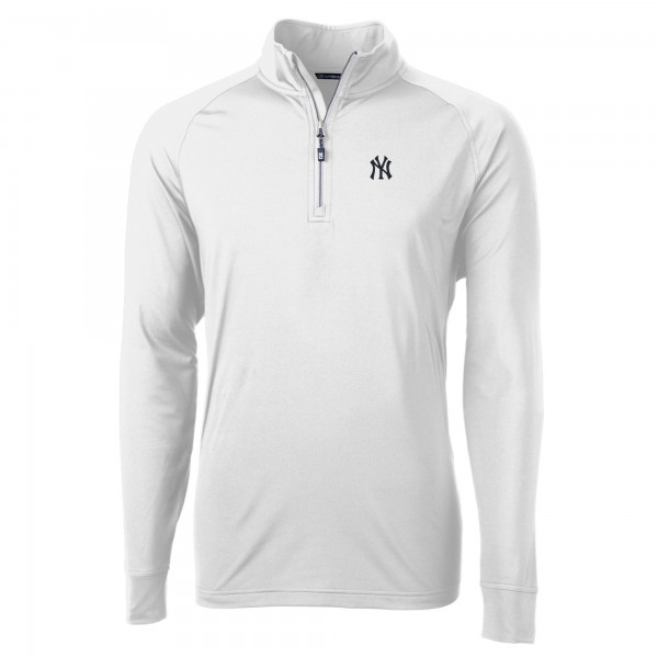 Кофта на короткой молнии New York Yankees Cutter & Buck Adapt Eco Knit Stretch Recycled - White