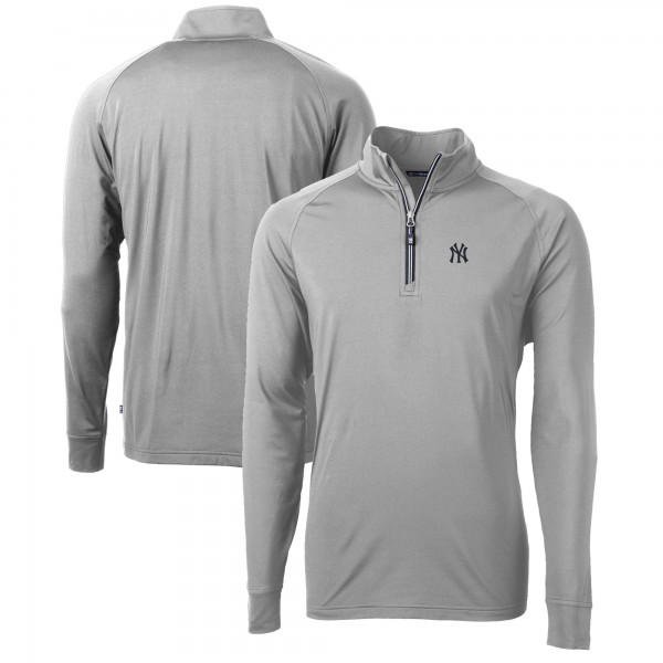 Кофта на короткой молнии New York Yankees Cutter & Buck Adapt Eco Knit Stretch Recycled - Gray