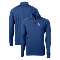 Los Angeles Dodgers Cutter & Buck Royal Adapt Eco Knit Stretch Recycled Quarter-Zip Pullover Top