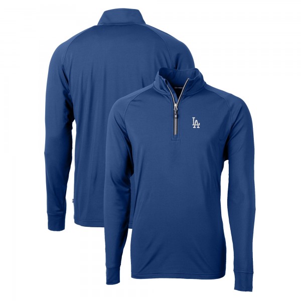 Los Angeles Dodgers Cutter & Buck Royal Adapt Eco Knit Stretch Recycled Quarter-Zip Pullover Top