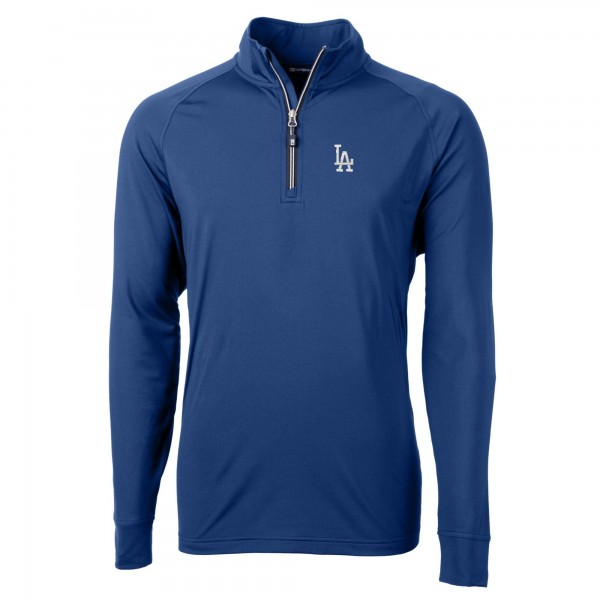 Los Angeles Dodgers Cutter & Buck Royal Adapt Eco Knit Stretch Recycled Quarter-Zip Pullover Top