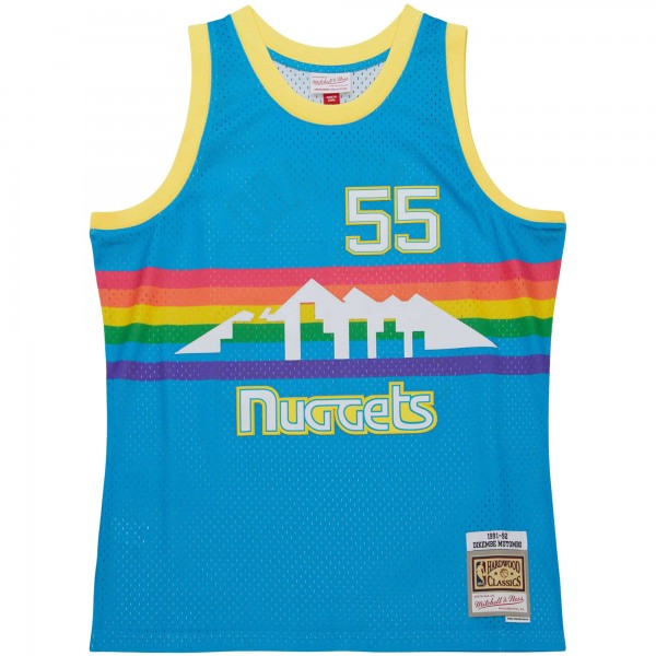 Игровая форма  Dikembe Mutombo Denver Nuggets Mitchell & Ness Hardwood Classics 1991/92 Tropical Swingman - Blue