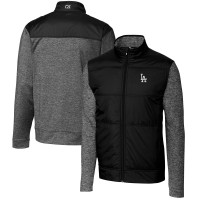 Ветровка на молнии Los Angeles Dodgers Cutter & Buck Stealth Hybrid Quilted - Black
