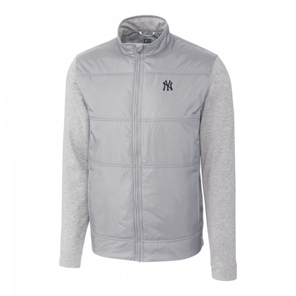 Ветровка на молнии New York Yankees Cutter & Buck Stealth Hybrid Quilted - Gray