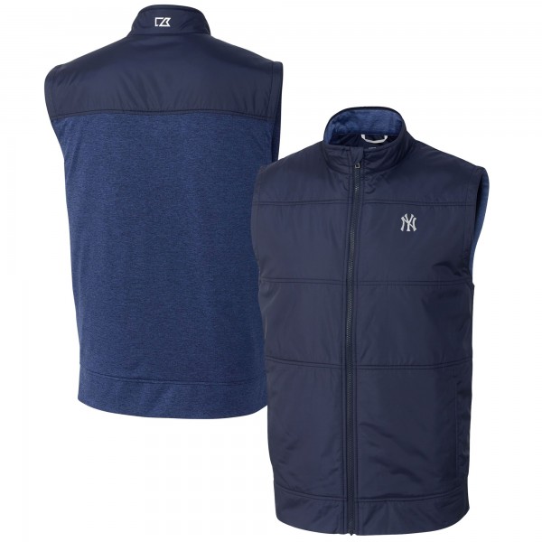 Жилетка на молнии New York Yankees Cutter & Buck Stealth Hybrid Quilted Windbreaker - Navy