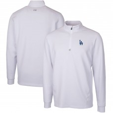 Кофта на короткой молнии Los Angeles Dodgers Cutter & Buck Traverse Stretch - White