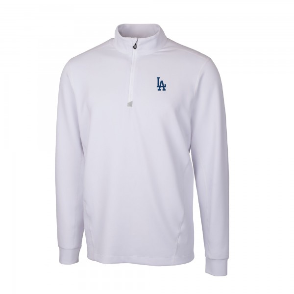 Кофта на короткой молнии Los Angeles Dodgers Cutter & Buck Traverse Stretch - White