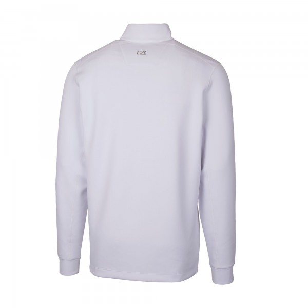 Кофта на короткой молнии Los Angeles Dodgers Cutter & Buck Traverse Stretch - White