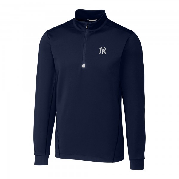Кофта на короткой молнии New York Yankees Cutter & Buck Traverse Stretch - Navy
