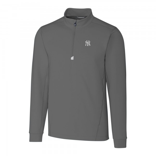 Кофта на короткой молнии New York Yankees Cutter & Buck Traverse Stretch - Gray