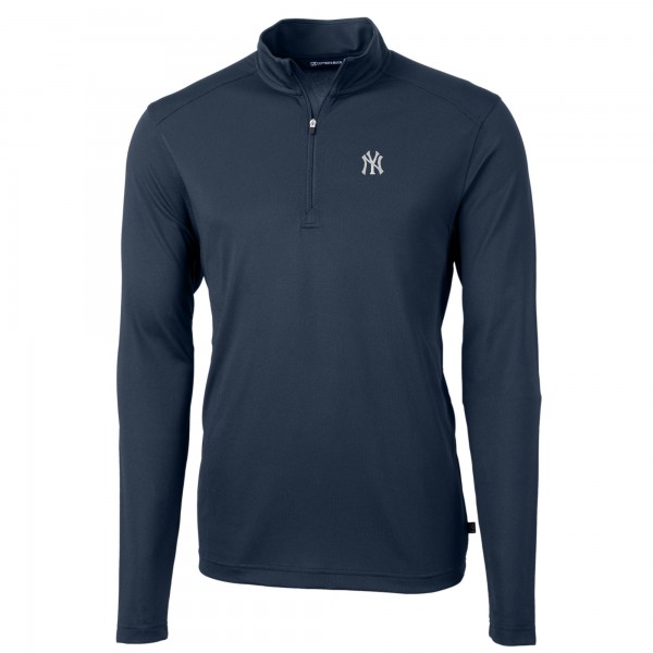 Кофта на короткой молнии New York Yankees Cutter & Buck Virtue Eco Pique Recycled - Navy