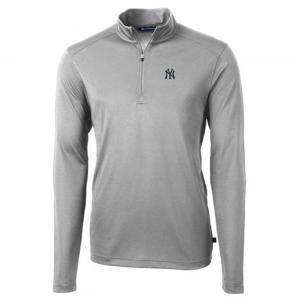 Кофта на короткой молнии New York Yankees Cutter & Buck Virtue Eco Pique Recycled - Gray