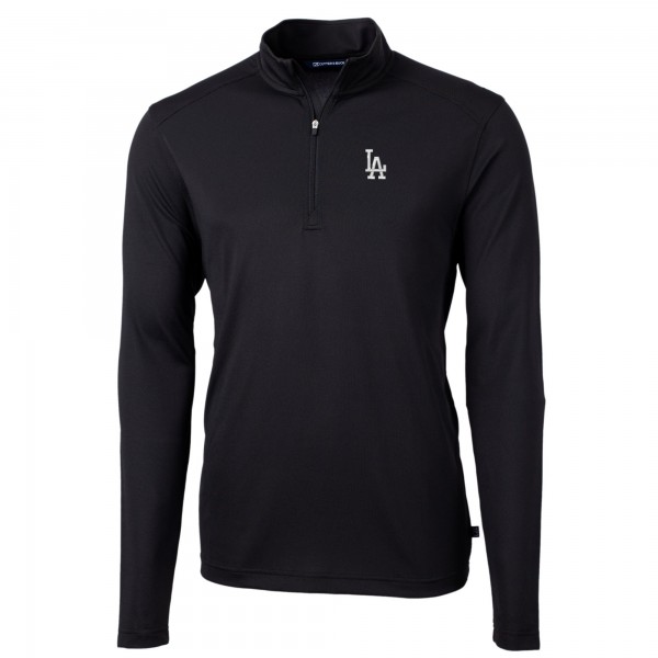 Кофта на короткой молнии Los Angeles Dodgers Cutter & Buck Virtue Eco Pique Recycled - Black