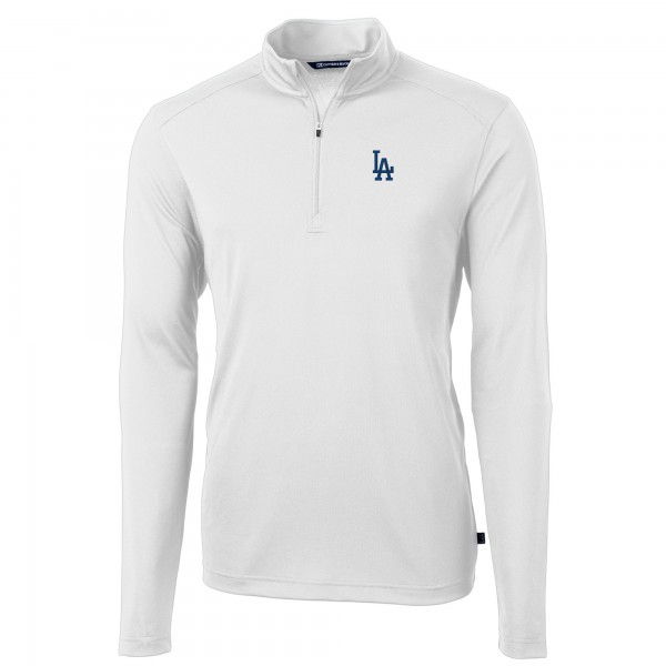 Кофта на короткой молнии Los Angeles Dodgers Cutter & Buck Virtue Eco Pique Recycled - White