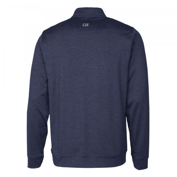 Кофта на короткой молнии New York Yankees Cutter & Buck Stealth Heathered - Navy