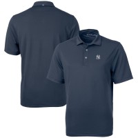 New York Yankees Cutter & Buck Navy Virtue Eco Pique Recycled Polo