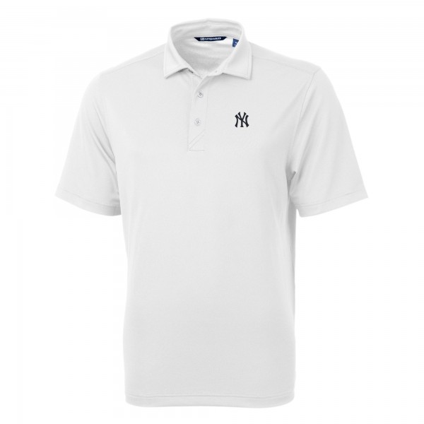 New York Yankees Cutter & Buck White Virtue Eco Pique Recycled Polo