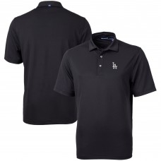Los Angeles Dodgers Cutter & Buck Black Virtue Eco Pique Recycled Polo