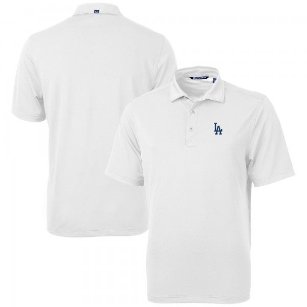 Los Angeles Dodgers Cutter & Buck White Virtue Eco Pique Recycled Polo