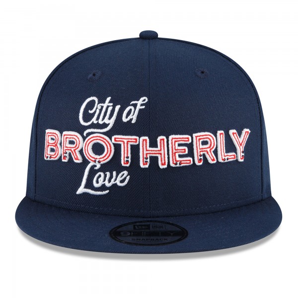 Бейсболка Philadelphia 76ers New Era Youth 2023/24 City Edition 9FIFTY - Navy
