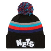 Brooklyn Nets New Era Black 2023/24 City Edition Cuffed Pom Knit Hat