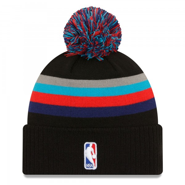 Brooklyn Nets New Era Black 2023/24 City Edition Cuffed Pom Knit Hat