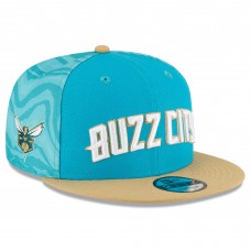 Бейсболка Charlotte Hornets New Era 2023/24 City Edition 9FIFTY - Turquoise/Gold