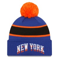 Шапка с помпоном New York Knicks New Era 2023/24 City Edition Cuffed - Blue