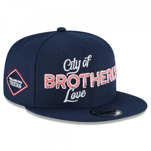 Бейсболка Philadelphia 76ers New Era 2023/24 City Edition 9FIFTY - Navy