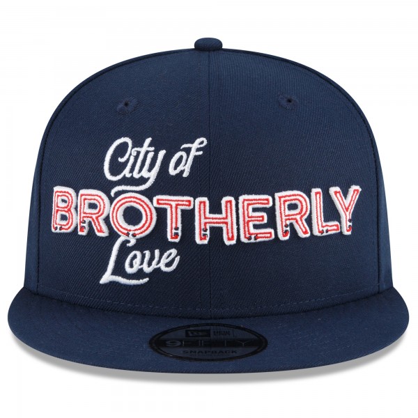 Бейсболка Philadelphia 76ers New Era 2023/24 City Edition 9FIFTY - Navy